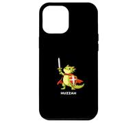 Custodia per iPhone 12 Pro Max Huzzah Dragon Paladin Funny Sword Shield Meme Novelty Quote