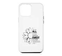 Custodia per iPhone 12 Pro Max I Can Do All Things Through Christ Sunflower