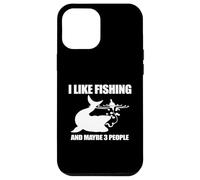Custodia per iPhone 12 Pro Max I Like Fish And Maybe 3 Persone Divertente Pesca Papà