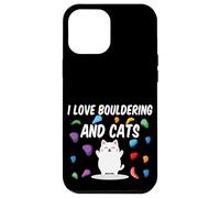 Custodia per iPhone 12 Pro Max I Love Boulder And Cats Indoor Wall Climbing