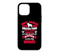 Custodia per iPhone 12 Pro Max I Love My Kuvasz Dog Funny Puppy Lover