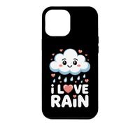 Custodia per iPhone 12 Pro Max I Love Rain Amante Pioggia Accogliente