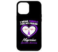 Custodia per iPhone 12 Pro Max I Wear Purple per il mio amico Emicrania Consapevolezza del mal di testa
