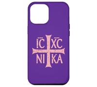 Custodia per iPhone 12 Pro Max IC XC Nika Croce Cristogramma Ortodosso Cristiano Ragazza Donna