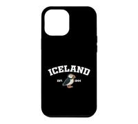 Custodia per iPhone 12 Pro Max Iceland Puffin Vintage Icelandic Souvenir