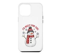 Custodia per iPhone 12 Pro Max I'd Melt For You Snowman Winter Holiday Christmas