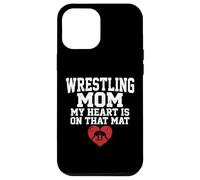 Custodia per iPhone 12 Pro Max Il mio cuore è su quel tappeto Wrestling Mom Graphic