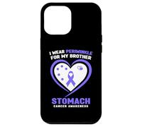 Custodia per iPhone 12 Pro Max Indosso pervinca per la consapevolezza del cancro allo stomaco di mio fratello