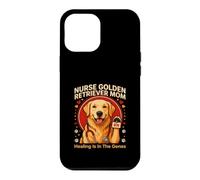 Custodia per iPhone 12 Pro Max Infermiera Golden Retriever Mamma Guarigione è Nei Geni