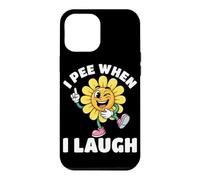 Custodia per iPhone 12 Pro Max Io pipì quando rido fiore giallo pipì scherzo umorismo
