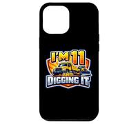 Custodia per iPhone 12 Pro Max Io sono 11 E Digging It Boys 11 ° compleanno camion da costruzione