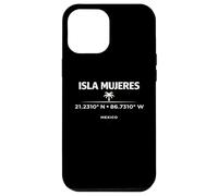 Custodia per iPhone 12 Pro Max Isla Mujeres Messico Coordinates Island Travel Design