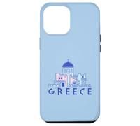 Custodia per iPhone 12 Pro Max Isola di Santorini Grecia Chiese greco-ortodosse Minimalista