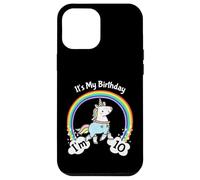 Custodia per iPhone 12 Pro Max It's My 10th Birthday Cute Unicorn 10 Year Old Girls
