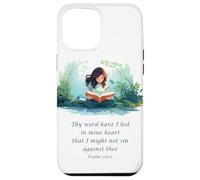 Custodia per iPhone 12 Pro Max Japanese Christian Anime - Psalms 119:11 Thy Word Have I Hid