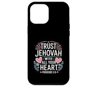 Custodia per iPhone 12 Pro Max Jehovah's Witness Trust Jehovah Heart Proverbs 3:5 JW ORG JW