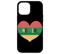 Custodia per iPhone 12 Pro Max Juneteenth Giorno dell'Indipendenza Cuore Bandiera Panafricana Grafica