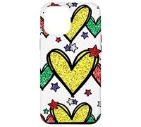 Custodia per iPhone 12 Pro Max Juneteenth Graphic For Black Women Red Yellow Green Heart
