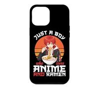 Custodia per iPhone 12 Pro Max Just A Boy Who Loves Anime E Ramen giapponese Noodle Bowl