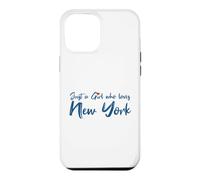 Custodia per iPhone 12 Pro Max Just A Girl Who Loves New York