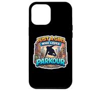 Custodia per iPhone 12 Pro Max Just A Girl Who Loves Parkour Lover Womens Teens Athlete