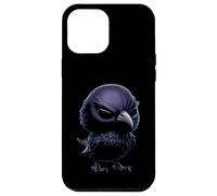 Custodia per iPhone 12 Pro Max Kawaii con corvo e uccellino, per amanti degli animali