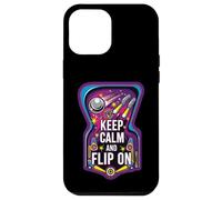 Custodia per iPhone 12 Pro Max Keep Calm and Flip On Retro Pinball Arcade Game