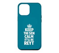 Custodia per iPhone 12 Pro Max Keep Calm the Yorkshire Way Testo bianco