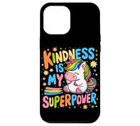 Custodia per iPhone 12 Pro Max Kindness is My Superpower Be Kind Unicorn Anti Bullismo Bambini