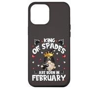 Custodia per iPhone 12 Pro Max King Of Spades Legend Born In February Birthday Poker Gnome