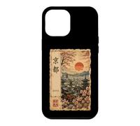 Custodia per iPhone 12 Pro Max Kyoto vintage Ukiyoe Kanji giapponese viaggio poster souvenir