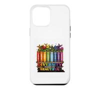Custodia per iPhone 12 Pro Max La diversità ci rende bellissimi libri arcobaleno fiori