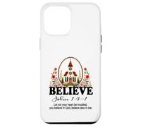 Custodia per iPhone 12 Pro Max La fede cristiana crede in Cristo Bella chiesa floreale