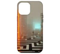 Custodia per iPhone 12 Pro Max La soglia al neon - Cyberpunk Dystopian City Art