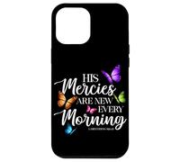Custodia per iPhone 12 Pro Max La sua misericordia è nuova ogni mattina versi biblica farfalla