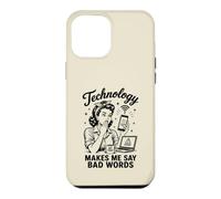 Custodia per iPhone 12 Pro Max La tecnologia mi fa dire cattive parole divertenti umorismo tecnico