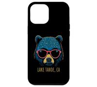 Custodia per iPhone 12 Pro Max Lake Tahoe California Bear indossa occhiali da sole design