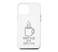 Custodia per iPhone 12 Pro Max Le mattine sono opzionali e divertenti per gli amanti del caffè in stile angosciato