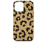 Custodia per iPhone 12 Pro Max Leopardo Animale Macchie Nero Glam Fashion Style Art