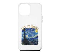 Custodia per iPhone 12 Pro Max Let It Gogh Notte Stellata Pittura Belle Arti Gioco di parole