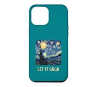 Custodia per iPhone 12 Pro Max Let It Gogh Swirling Sky Night Art Amante Divertente gioco di parole Tee 2