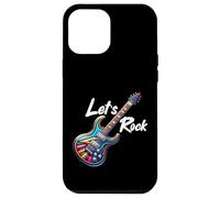 Custodia per iPhone 12 Pro Max Let's Rock N Roll Guitar Band Funny Rock Ragazze Ragazzi Bambini