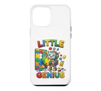 Custodia per iPhone 12 Pro Max Little Genius Robot Puzzle Builder Design per bambini