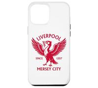 Custodia per iPhone 12 Pro Max Liverpool Mersey City Since 1207 - Stampa grande con uccellino, colore: Rosso