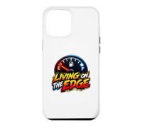 Custodia per iPhone 12 Pro Max Living on the Edge Empty Fuel Gauge Funny Driving