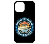 Custodia per iPhone 12 Pro Max Logo vintage con scritta "Helping Tiny Humans Do Big Things Teacher"
