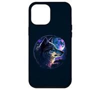 Custodia per iPhone 12 Pro Max Lone Wolf Moon Howling Wolf Pack Head Wolves Howl