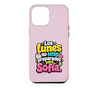 Custodia per iPhone 12 Pro Max Los Lunes non están preparados para Sofía humor frase
