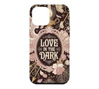 Custodia per iPhone 12 Pro Max Love in the Dark, arte floreale romantica vintage con ali d'angelo