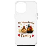 Custodia per iPhone 12 Pro Max Loving Cute Chicken Family Hen Rooster Chick Funny Farmer